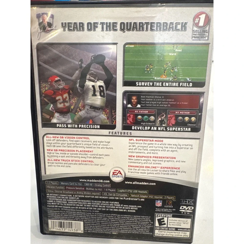 Madden NFL 06‎ PlayStation 2 Game Disc Case Complete Tested